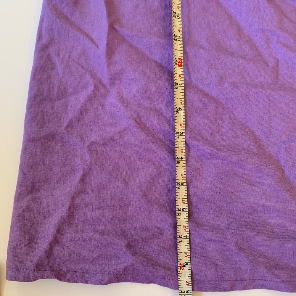 Purple Sleeveless Maternity Dress Elastic Waist M - Picture 7 of 8